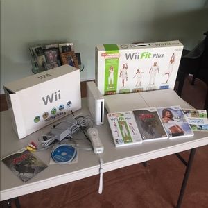 Nintendo Wii console & balance board